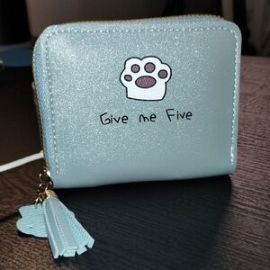 Sky Blue Paw Print Key & Card Holder